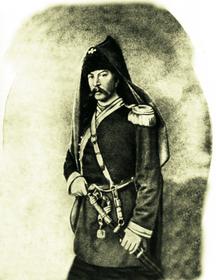 Алексей Константинович Толстой в мундире офицера Стрелкового полка. 1855-1856