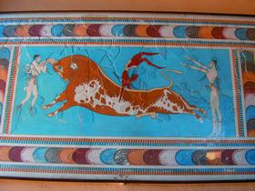 Ритуал с быком. Кносский дворец на острове Крит