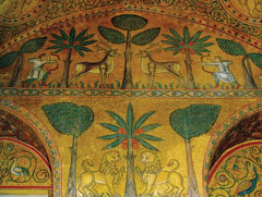 Мозаика в комнате Роджера II Норманнского дворца в Палермо