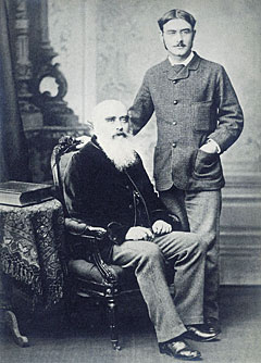Редьярд Киплинг и его отец Джон Локвуд Киплинг. 1880