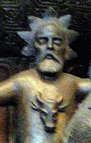 Изображение идола Велеса с коровьей головой на груди в проекте памятника «Тысячелетие России»