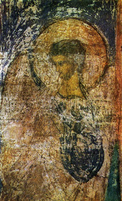 Андрей Рублев. Трубящий ангел. Фреска из Владимирского Успенского собора
