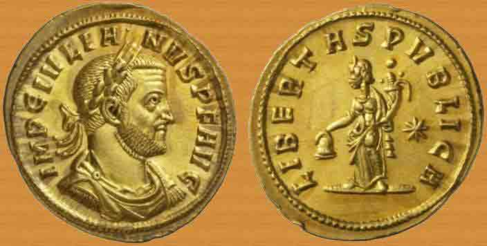 Римская монета с профилем Марка Аврелия