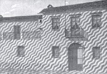 Гравюра XIX века, показывающая вид так называемых бегущих теней, которые бывают видны на светлых поверхностях за несколько секунд до момента полной фазы затмения