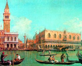 Каналетто. Вид на герцогский дворец в Венеции. Ок. 1755