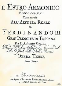 Титульный лист первого сборника концертов Вивальди, названного «Гармоническое вдохновение»
