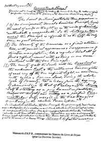 Фрагмент рукописи Тайной Доктрины