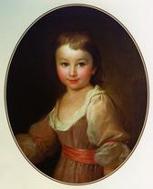 Портрет графини Прасковьи Арсеньевны Воронцовой в детстве. 1790-е