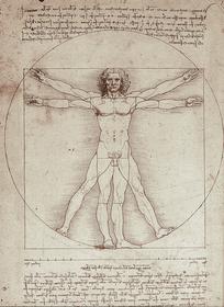 Леонардо да Винчи. Витрувианский человек. 1490–1492