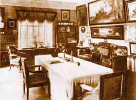 Главный усадебный дом в Остафьево. Комната Карамзина. Фотография 1907 г.