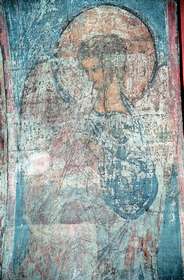 Андрей Рублев. Фреска с изображением трубящего ангела. Владимирский Успенский собор. 1408